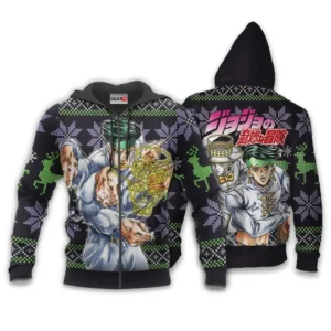 Rohan KishibeZip Hoodie Custom Anime JJBA Xmas Gifts