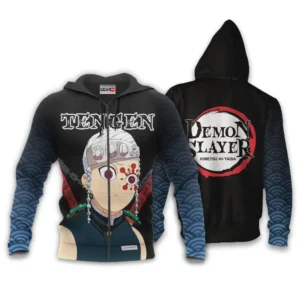 Tengen Uzui Funny Face Zip Hoodie Custom Anime