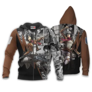 Mikasa Ackerman Zip Hoodie Custom Attack On Titan Anime