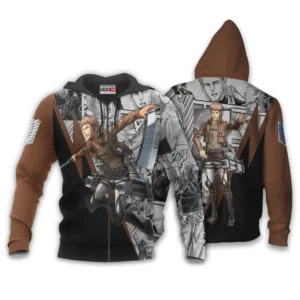 Jean Kirstein Zip Hoodie Custom Attack On Titan Anime