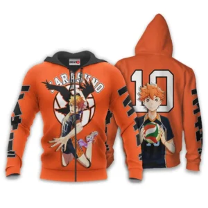 Shoyo Hinata Zip Hoodie Custom Haikyuu Anime