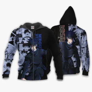 Megumi Fushiguro Zip Hoodie Custom Anime
