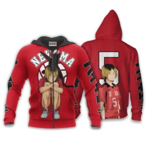 Kenma Kozume Zip Hoodie Custom Haikyuu Anime