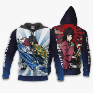 Giyuu Tomioka Zip Hoodie Anime