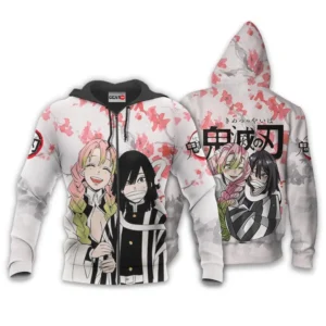Obanai and Mitsuri Zip Hoodie Custom Anime Valentine's Gift