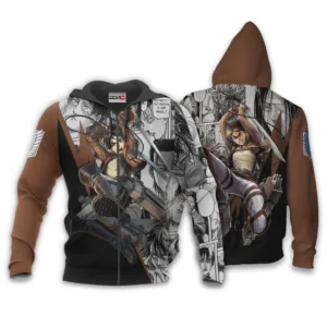 Eren Jaeger Zip Hoodie Custom Attack On Titan Anime