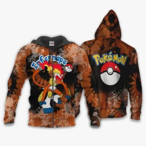 Pokemon Infernape Zip Hoodie Custom Anime Tie Dye Style