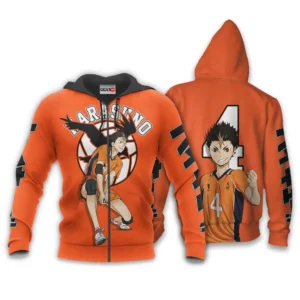 Yuu Nishinoya Zip Hoodie Custom Haikyuu Anime
