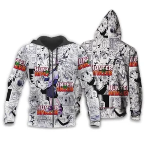 Killua Zoldyck Zip Hoodie Custom Zip Hoodie Anime Mixed Manga