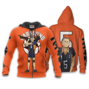 Ryuunosuke Tanaka Zip Hoodie Custom Haikyuu Anime