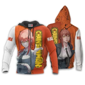 Makima Zip Hoodie Custom Chainsaw Man Anime
