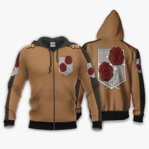 AOT Stationary Guard Uniform Costume Zip Hoodie Attack On Titan Anime