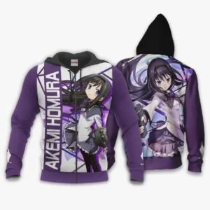 Puella Magi Madoka Magica Zip Hoodie Akemi Homura Anime