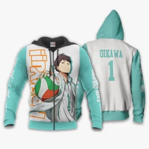 Aoba Johsai Toru Oikawa Zip Hoodie Haikyuu Anime