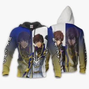 Kururugi Suzaku Zip Hoodie Custom Code Geass Anime