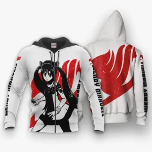 Wendy Marvell Zip Hoodie Silhouette Animes