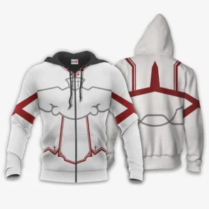 Sword Art Online Asuna Yuuki Uniform Costume Zip Hoodie Anime