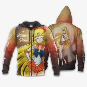 Sailor Venus Minako Aino Zip Hoodie Sailor Moon Anime