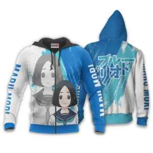 Maru Mori Zip Hoodie Custom Anime Blue Period