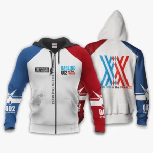 Darling In The Franxx Zero Two Zip Hoodie Costume Code 002 Animes