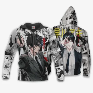 Aki Hayakawa Zip Hoodie Custom Chainsaw Man