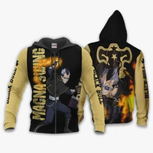 Black Bull Magna Swing Zip Hoodie Black Clover Anime