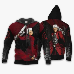 Fate Stay Night Archer Zip Hoodie Custom Anime