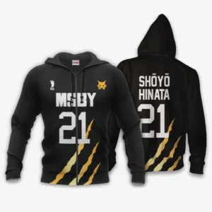 MSBY Shoyo Hinata Zip Hoodie Uniform Costume Number 21 Haikyuu Animes