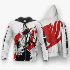 Erza Scarlet Zip Hoodie Silhouette Animes