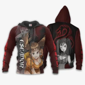 Serpent Sin of Envy Diane Zip Hoodie Seven Deadly Sins Anime