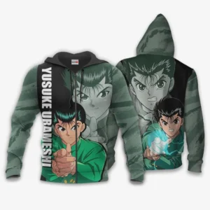 Yusuke Urameshi Zip Hoodie Custom Yu Yu Hakusho Animes
