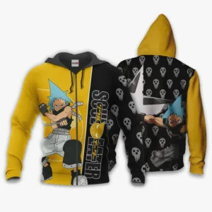 Black Star Zip Hoodie Custom Soul Eater Anime