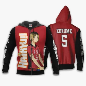 Nekoma Kenma Kozume Zip Hoodie Haikyuu Anime