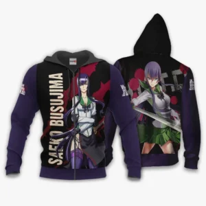Highschool Of Dead Zip Hoodie Saeko Busujima Anime