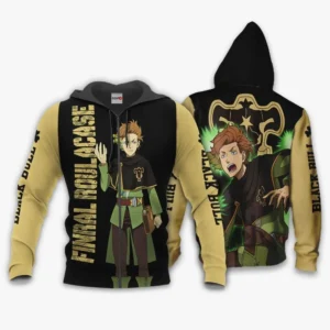 Black Bull Finral Roulacase Zip Hoodie Black Clover Anime