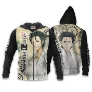 Okabe Rintarou Zip Hoodie Custom Steins Gate Anime