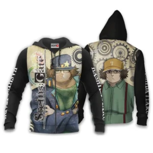 Hashida Itaru Zip Hoodie Custom Steins Gate Anime