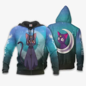 Luna Cat Zip Hoodie Sailor Moon Anime