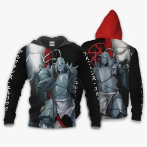 Elric Alphonse Zip Hoodie Custom Fullmetal Alchemist Anime