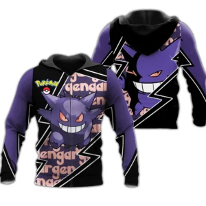 Pokemon Gengar Zip Zip Hoodie Costume Fan Gift Idea