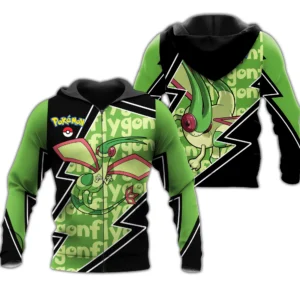 Pokemon Flygon Zip Zip Hoodie Costume Fan Gift Idea