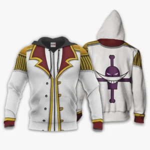 Whitebeard Pirates Uniform Costume Zip Hoodie Custom Anime One Piece