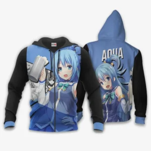Aqua KonoSuba Zip Hoodie