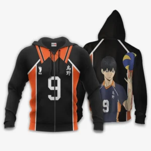 Tobio Kageyama Karasuno Zip Hoodies Haikyuu Anime Costume