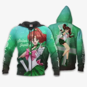 Sailor Jupiter Makoto Kino Zip Hoodie Sailor Moon Anime