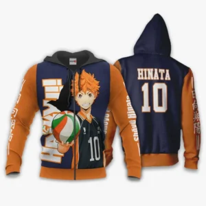 Karasuno Shoyo Hinata Zip Hoodie Haikyuu Anime