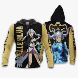 Black Bull Noelle Silva Zip Hoodie Black Clover Anime