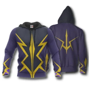 Zero Lelouch Uniform Costume Zip Hoodie Code Geass Lelouch of the Rebellion Anime
