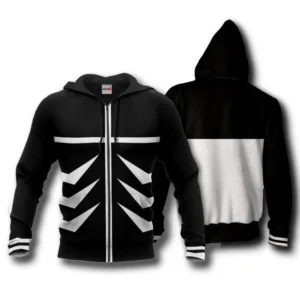 Ken Kaneki Zip Hoodie Fight Uniform Costume Tokyo Ghoul Anime