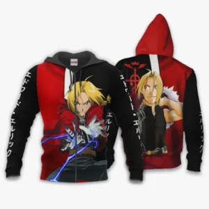 Elric Edward Zip Hoodie Custom Fullmetal Alchemist Anime